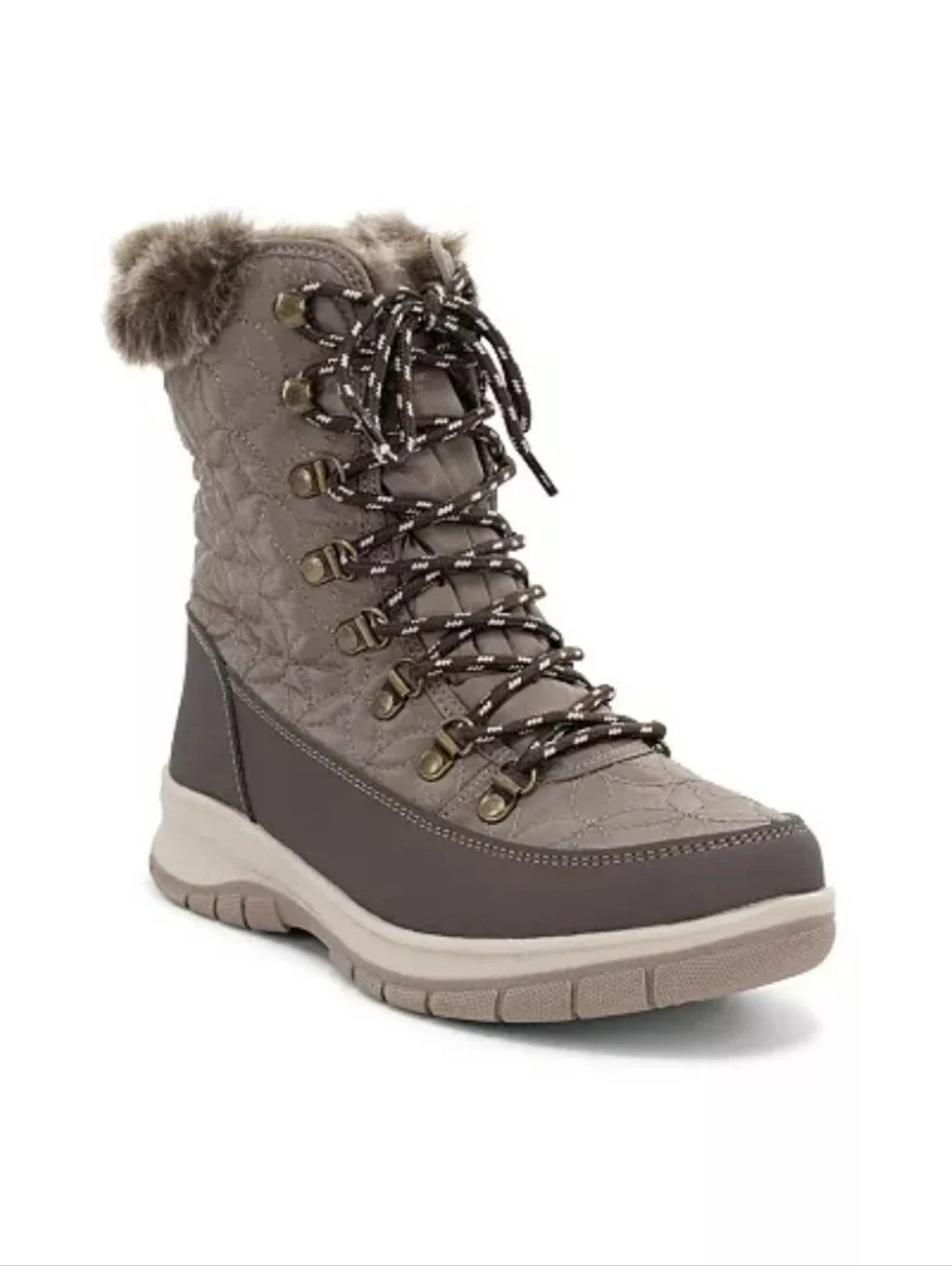(Ew) Chooka Ladies Belltown Mid Faux Fur Cold Weather Boot - Taupe